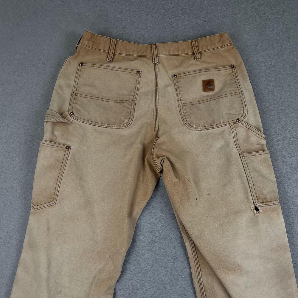 Carhartt Tan Brown Cargo Work Pants - Picture 3 of 16